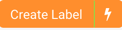 Botón Crear etiqueta (con icono de rayo) que se muestra en naranja para indicar que Quickship ahora está activo.