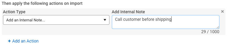 A single action set on an automation rule