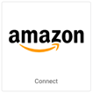 Logotipo de Amazon en el botón de mosaico cuadrado en el que se lee Conectar