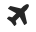 Airplane icon, in grey.